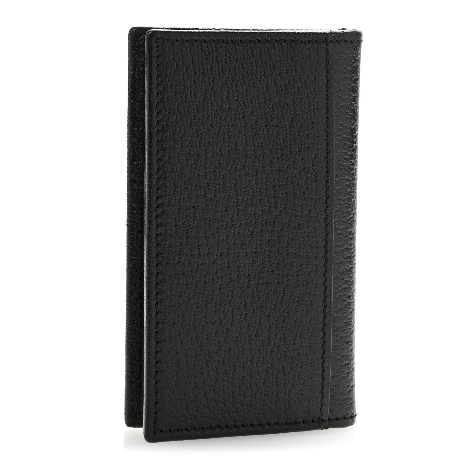 Gucci Textured Dollar Calfskin Horsebit Card Holder Black 3 of 8