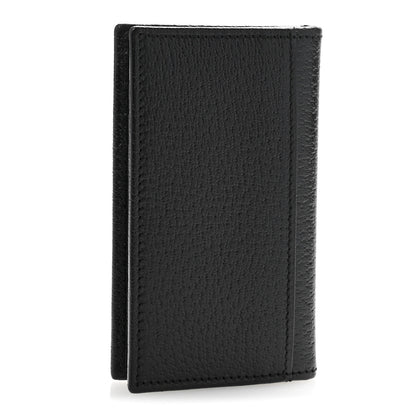 Gucci Textured Dollar Calfskin Horsebit Card Holder Black 3 of 8