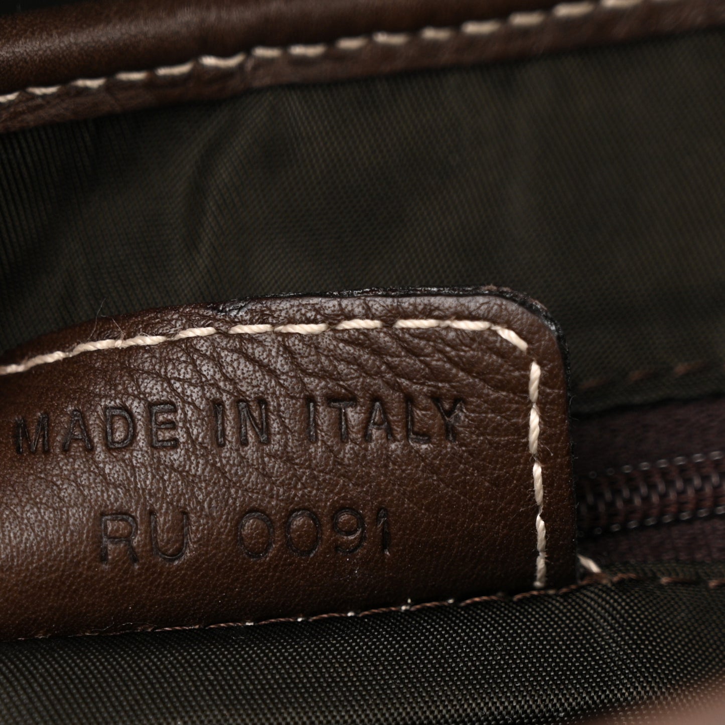 Calfskin Double Saddle Bag Brown