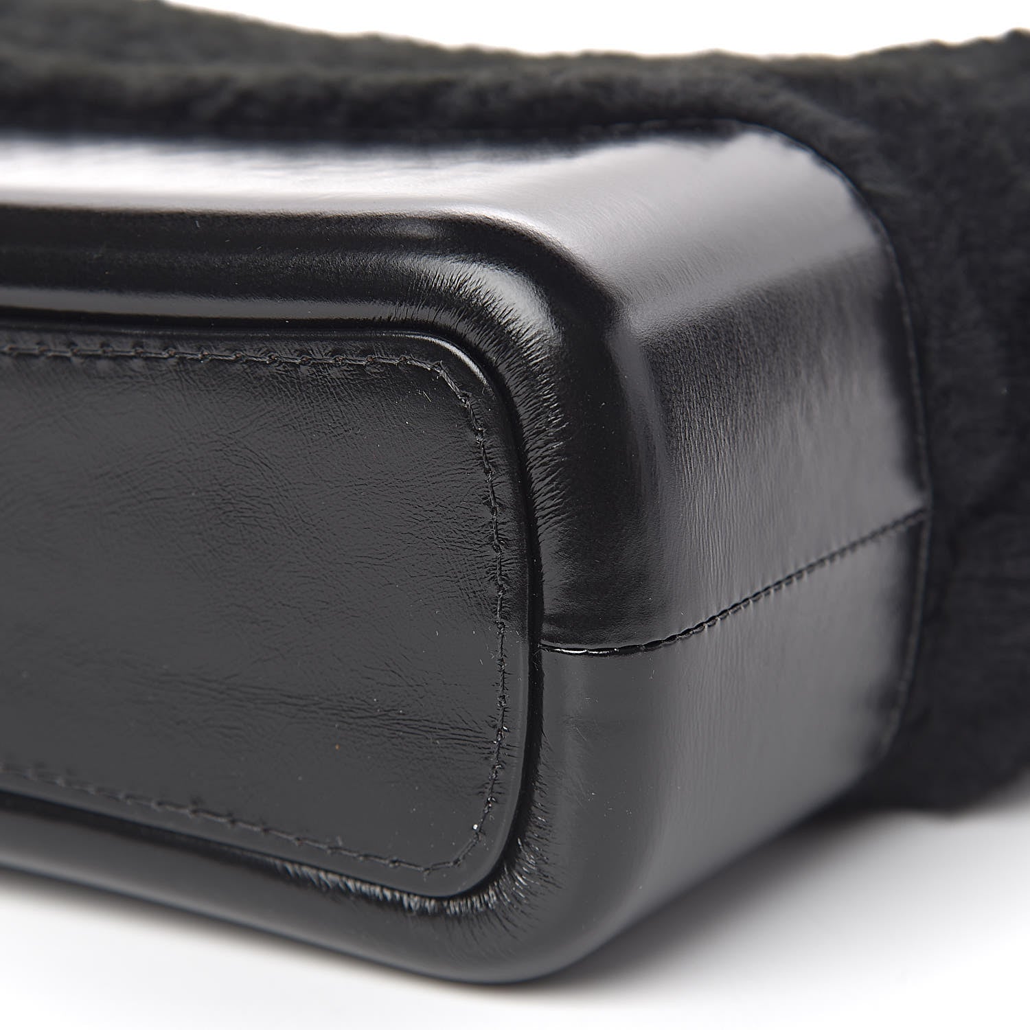 Chanel Shearling Medium Gabrielle Hobo Black 9 of 10