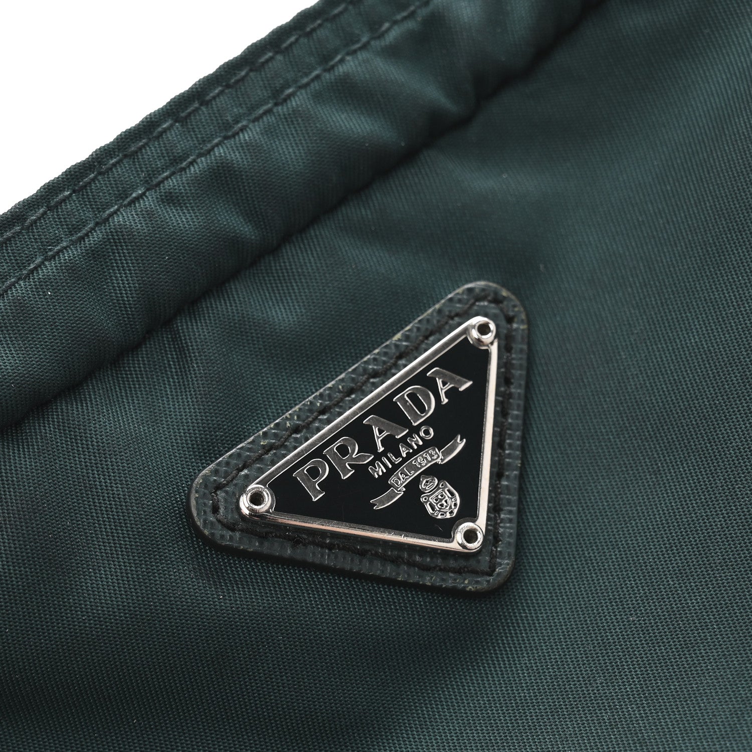 Prada Nylon Tessuto Cosmetic Pouch Green 8 of 9