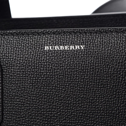Burberry Derby Calfskin House Check Medium Banner Tote Black 7 of 11