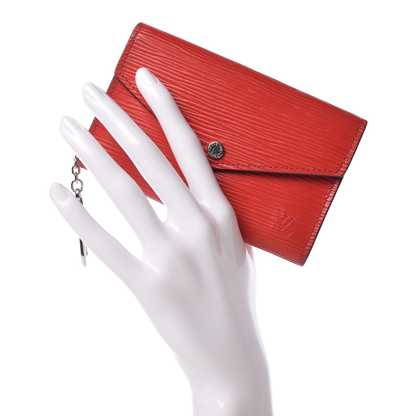 Epi Key Pouch Coquelicot