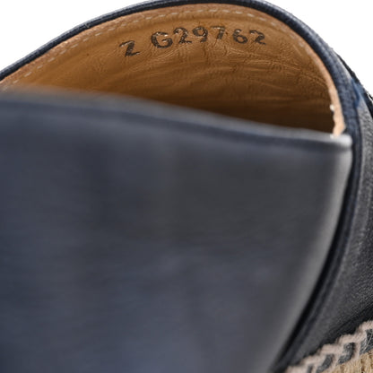 Chanel Lambskin CC Espadrilles 36 Navy Black 9 of 9
