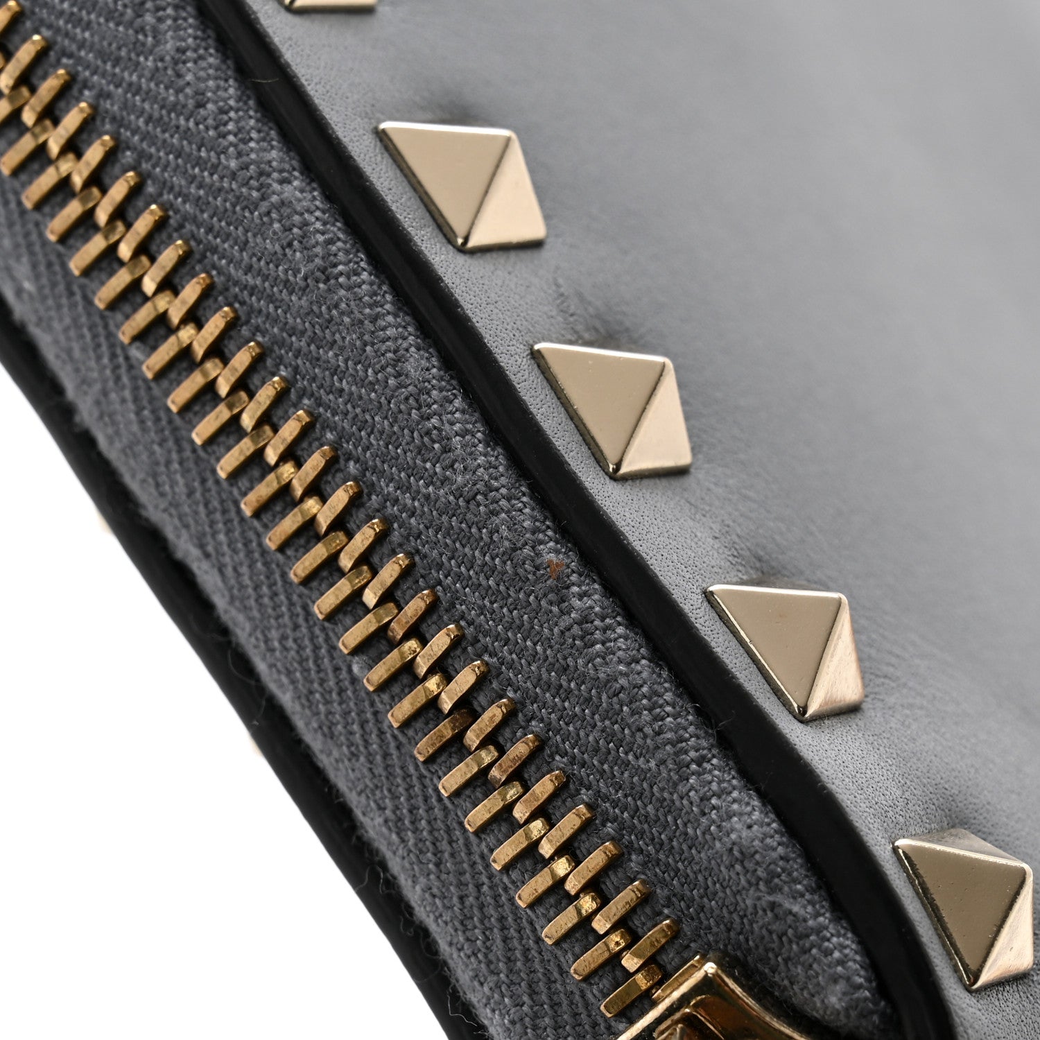 Valentino Garavani Vitello Rockstud Zip Around Wallet Stone 9 of 12
