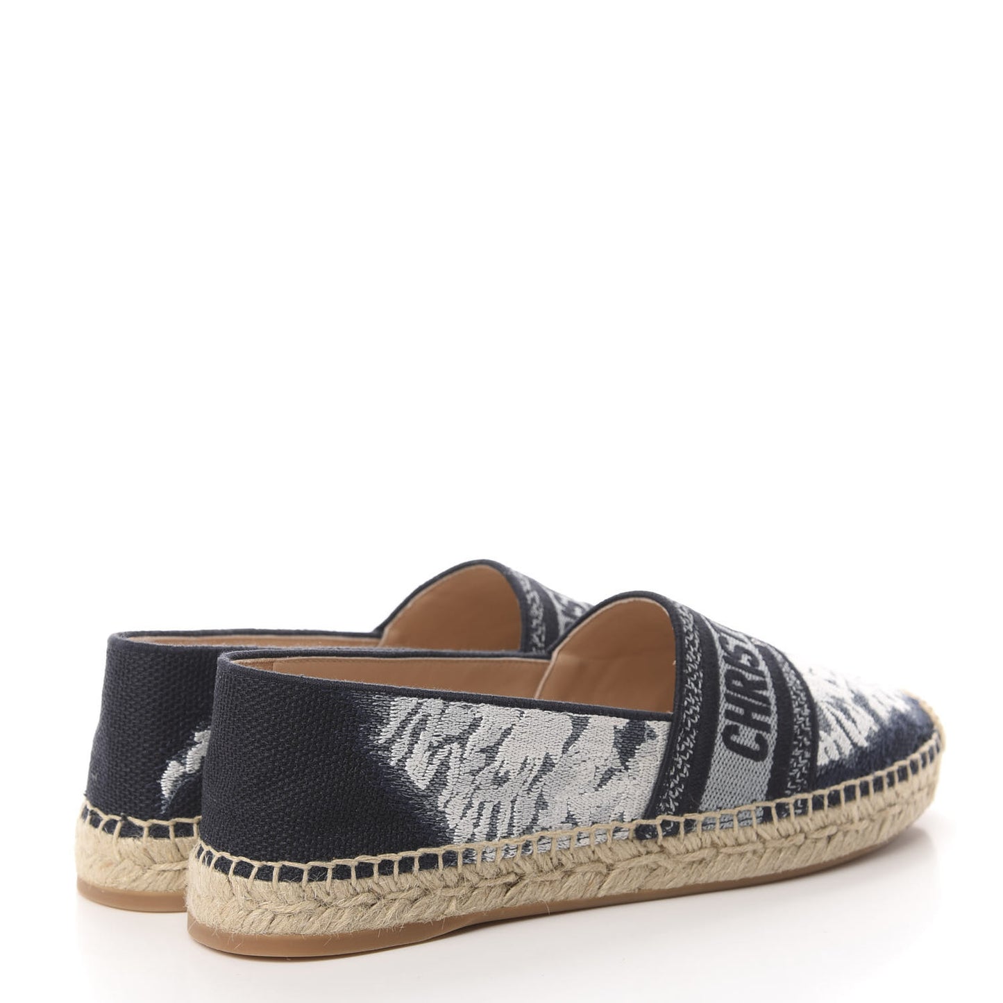 Canvas Tie and Dior Embroidered Granville 15mm Espadrilles 39 Denim