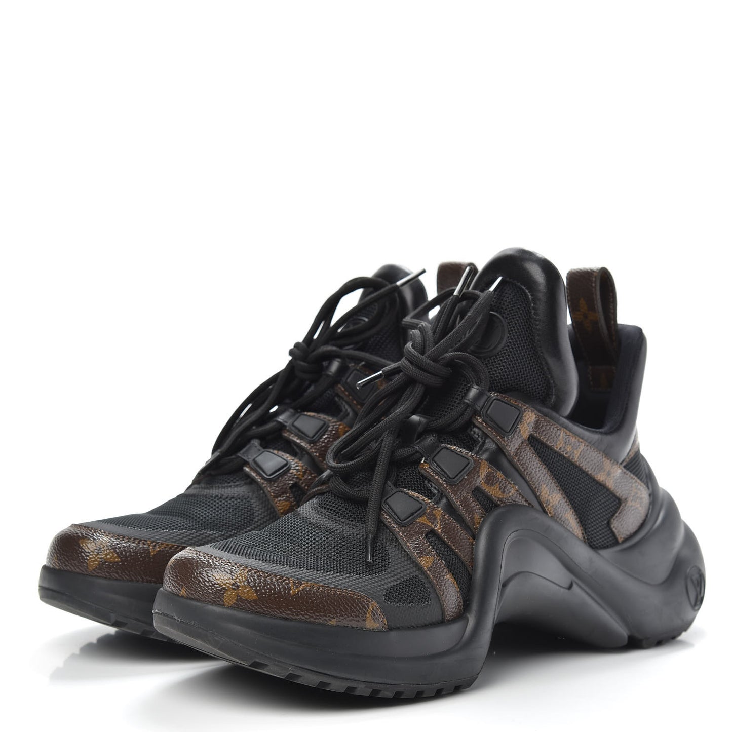 Calfskin Patent Monogram LV Archlight Sneakers 40 Black