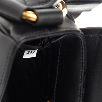 Prada Vitello Flap Shoulder Bag Black 10 of 11