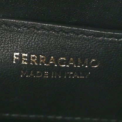 Salvatore Ferragamo Brushed Calfskin North South Wanda Top Handle Bag Black 6 of 9