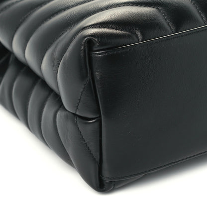Saint Laurent Calfskin Y Quilted Monogram Medium Loulou Chain Satchel Black 10 of 12