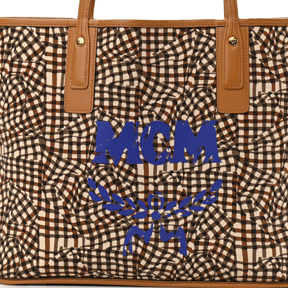 MCM Visetos Medium Liz Reversible Shopper Tote Cognac 11 of 17