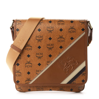 MCM Calfskin Visetos Munich Lion Messenger Cognac 1 of 10