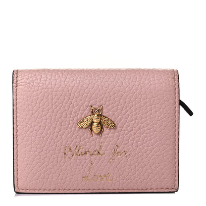 Gucci Cellarius Calfskin Blind for Love Animalier Card Case Perfect Pink 1 of 7