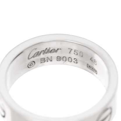 Cartier 18K White Gold 5.5mm LOVE Ring 48 4.5 4 of 4