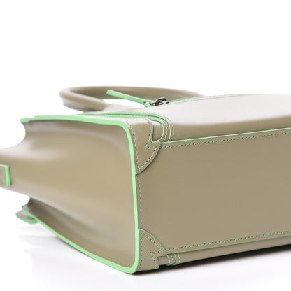 Celine Satin Calfskin Nano Debossed Luggage Light Khaki 5 of 11