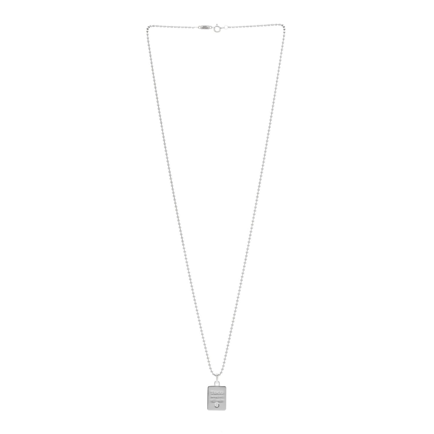 Sterling Silver 1837 Makers Square Pendant Necklace