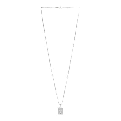 Tiffany Sterling Silver 1837 Makers Square Pendant Necklace 2 of 3