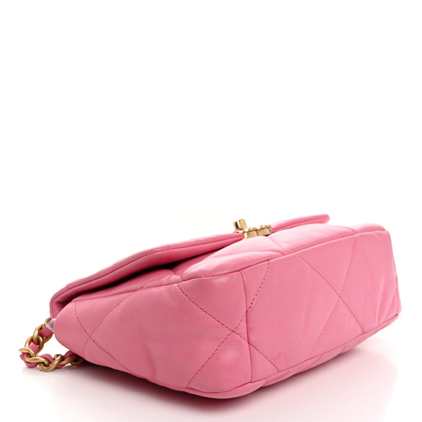 Lambskin Quilted Medium Chanel 19 Flap Pink