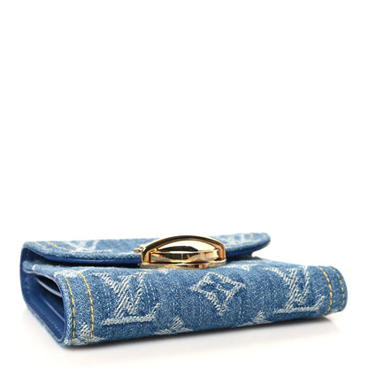 Louis Vuitton Denim Amelia Compact Wallet Blue 4 of 8