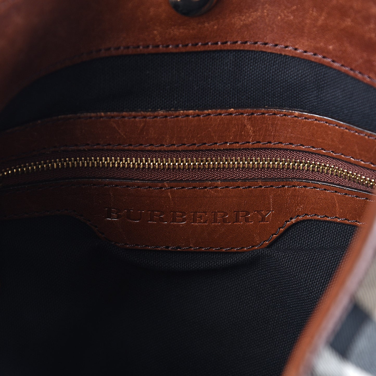 House Check Small Canterbury Tote Dark Tan