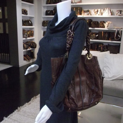 Chloe Leather Large Heloise Satchel Brown 2 of 3