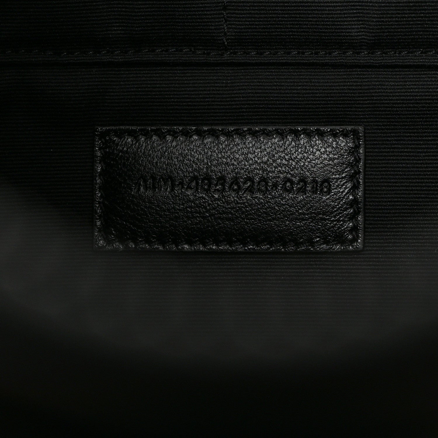 Saint Laurent Calfskin Crocodile Embossed Monogram Document Holder Black 7 of 8