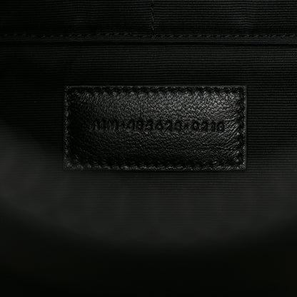 Saint Laurent Calfskin Crocodile Embossed Monogram Document Holder Black 7 of 8