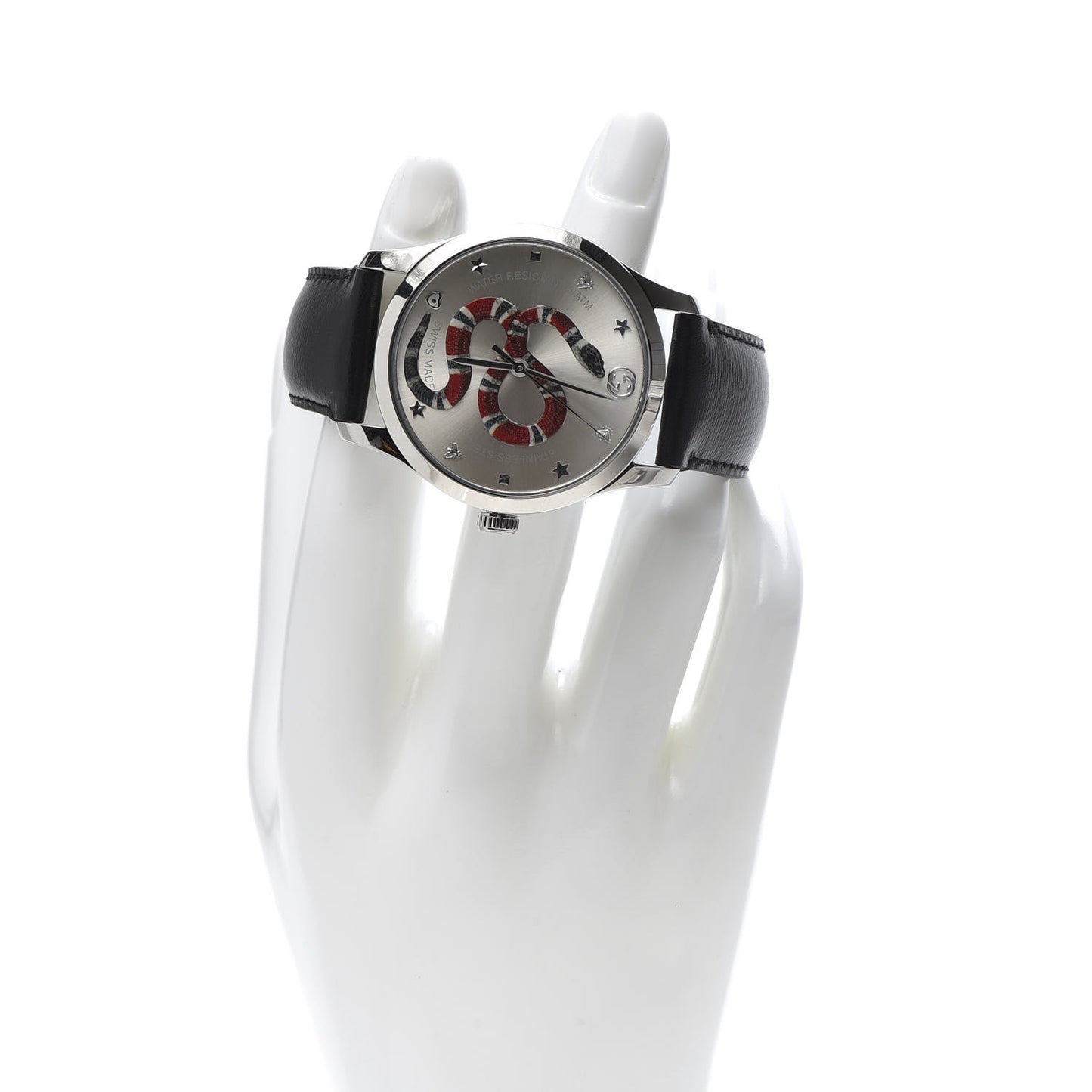 Stainless Steel Calfskin 38mm G-Timeless Snake Quartz Watch