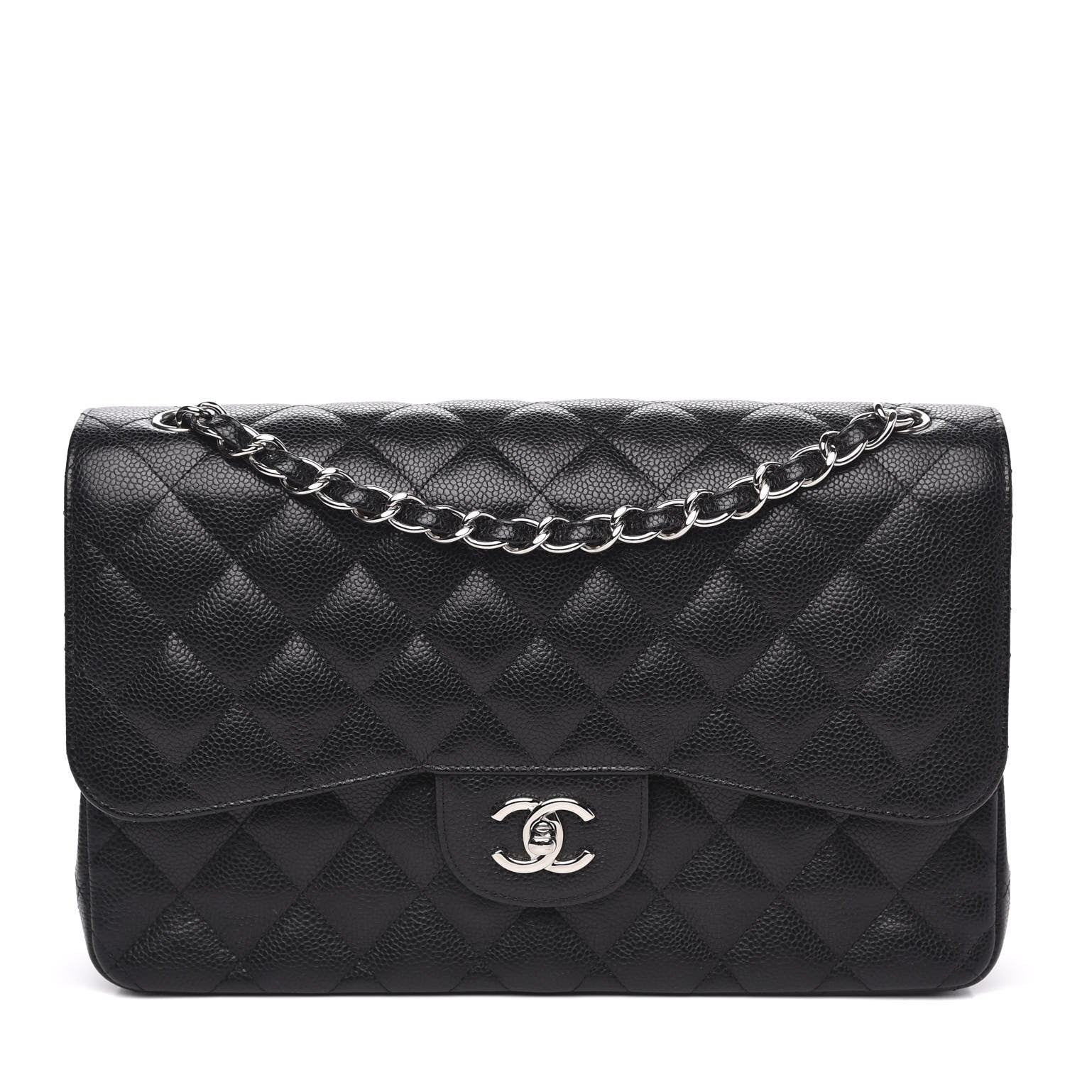 Chanel Caviar Quilted Jumbo Double Flap Black 1 of 10