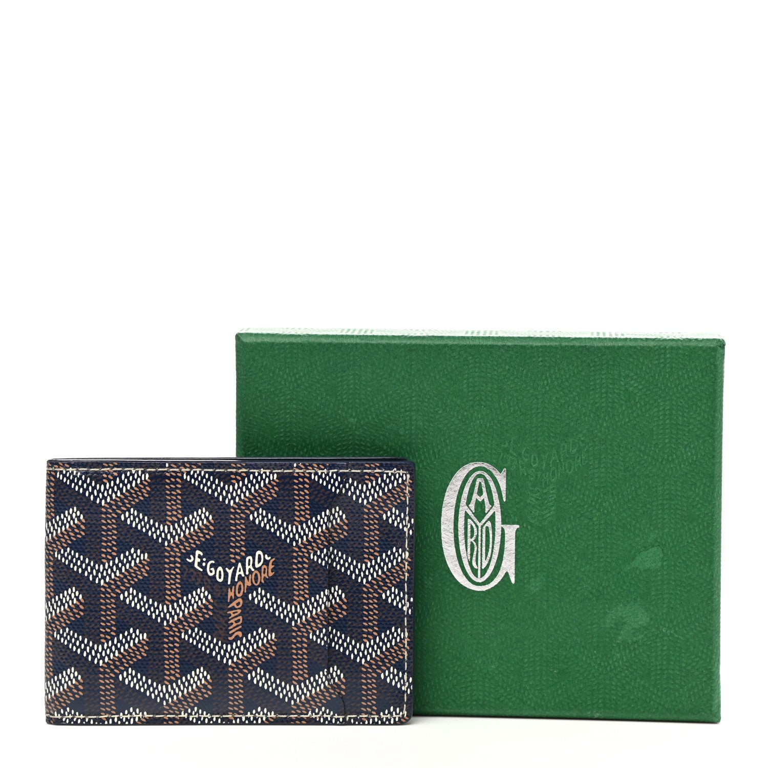 Goyard Goyardine Multi Slot Bi-Fold Wallet Navy 8 of 8
