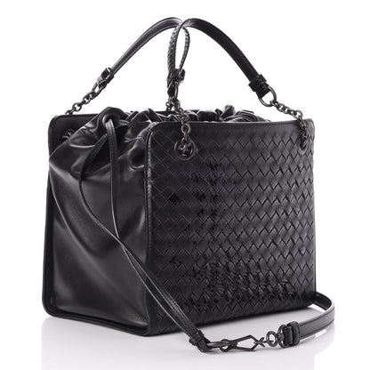 Bottega Veneta Nappa Ayers Intrecciato Small Tote Nero Black 4 of 8