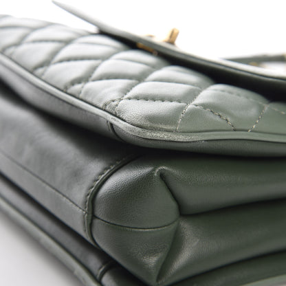 Chanel Lambskin Quilted Coco Vintage Flap Green 10 of 14