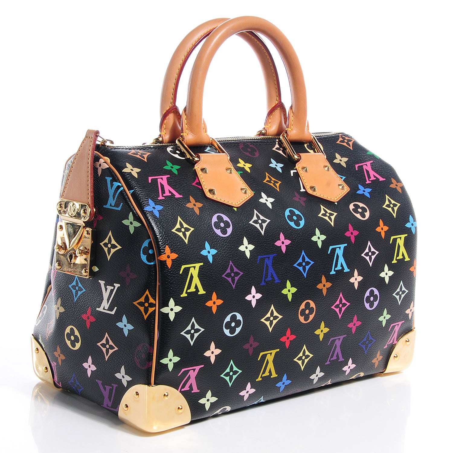 Louis Vuitton Monogram Multicolor Speedy 30 Black 3 of 7