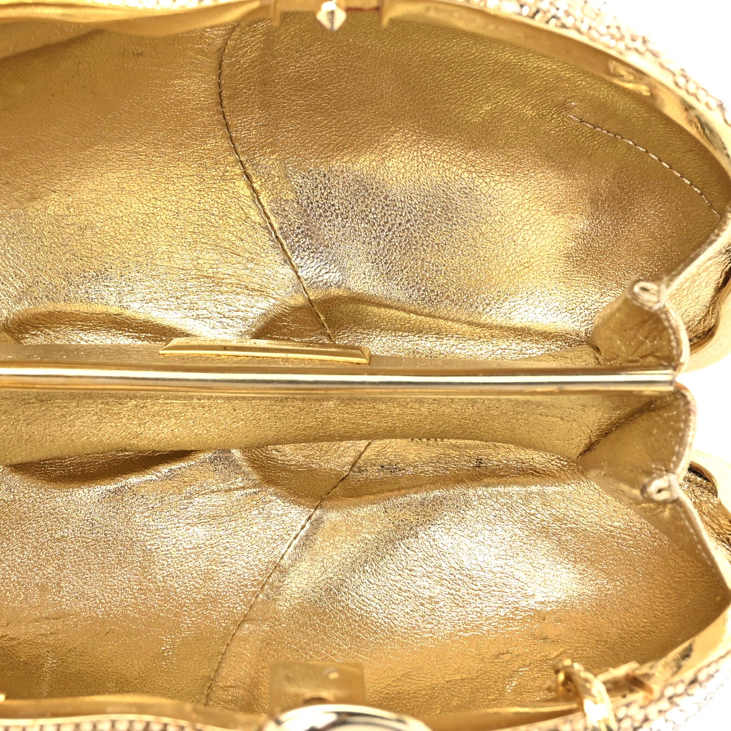 Judith Leiber Crystal Rabbit Minaudiere Case Gold Silver 13 of 31