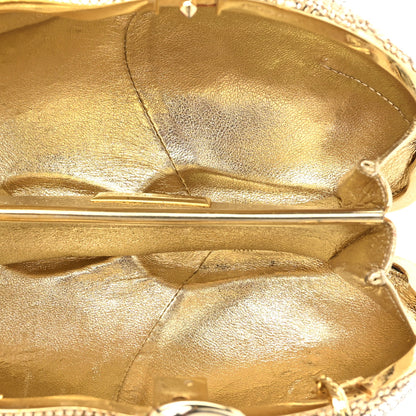 Judith Leiber Crystal Rabbit Minaudiere Case Gold Silver 13 of 31