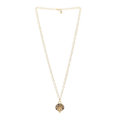 Temple St. Clair 18K Yellow Gold Sapphire Ruby Sorcerer Pendant Necklace 3 of 4