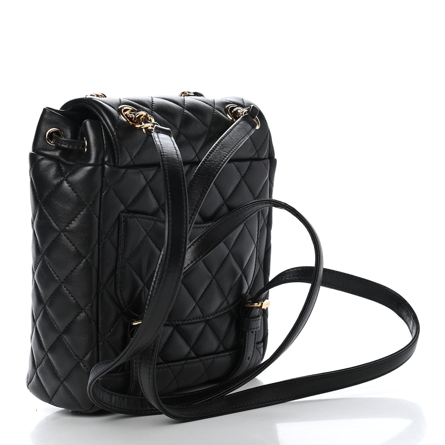 Lambskin Quilted Mini Urban Spirit Backpack Black