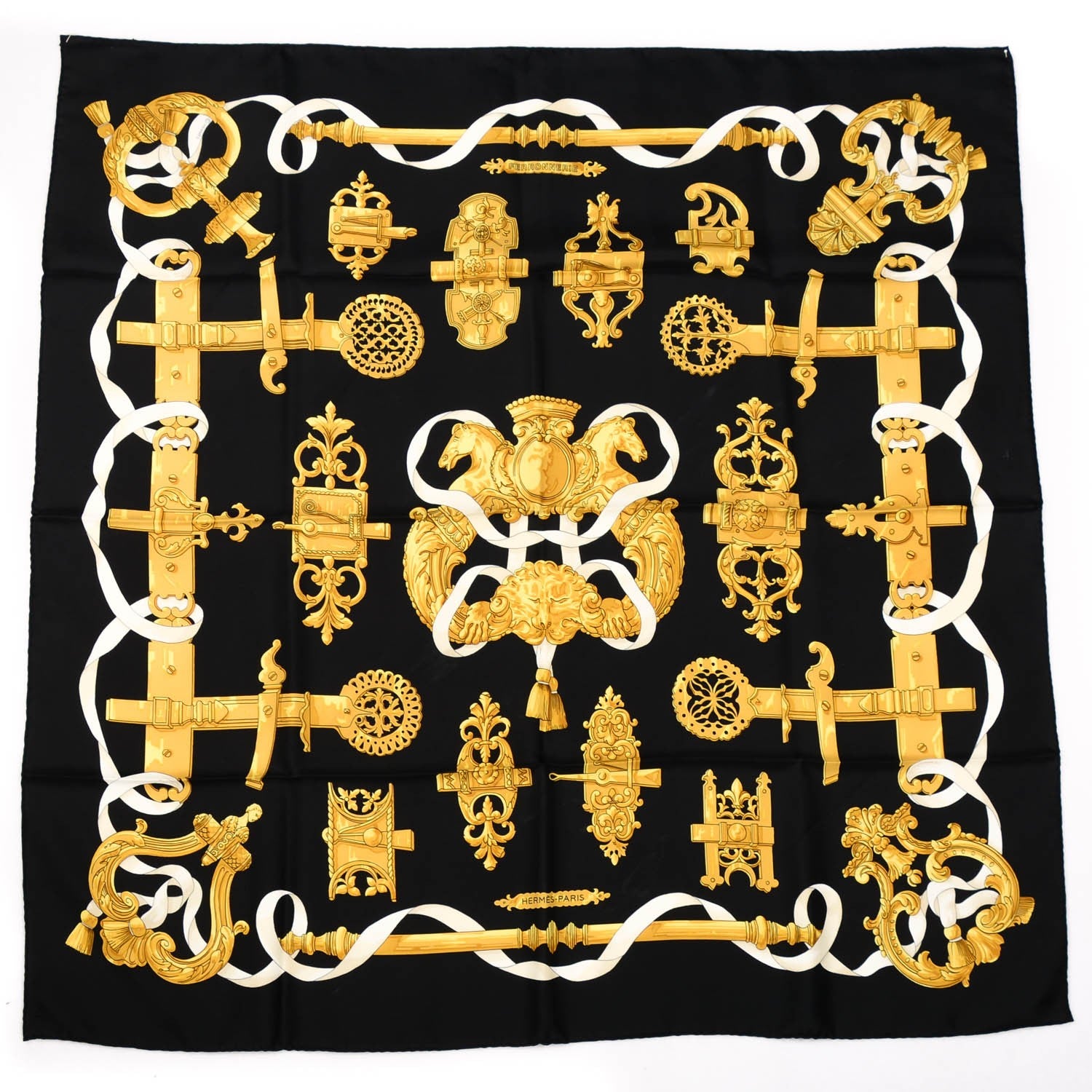Hermes Silk Ferronnerie Scarf 90 2 of 5