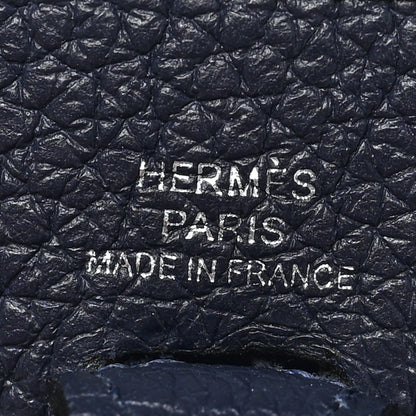 Hermes Taurillon Clemence Amazone Sangle Cavale Evelyne TPM Bleu Nuit Bleu Encre Cuivre 6 of 8