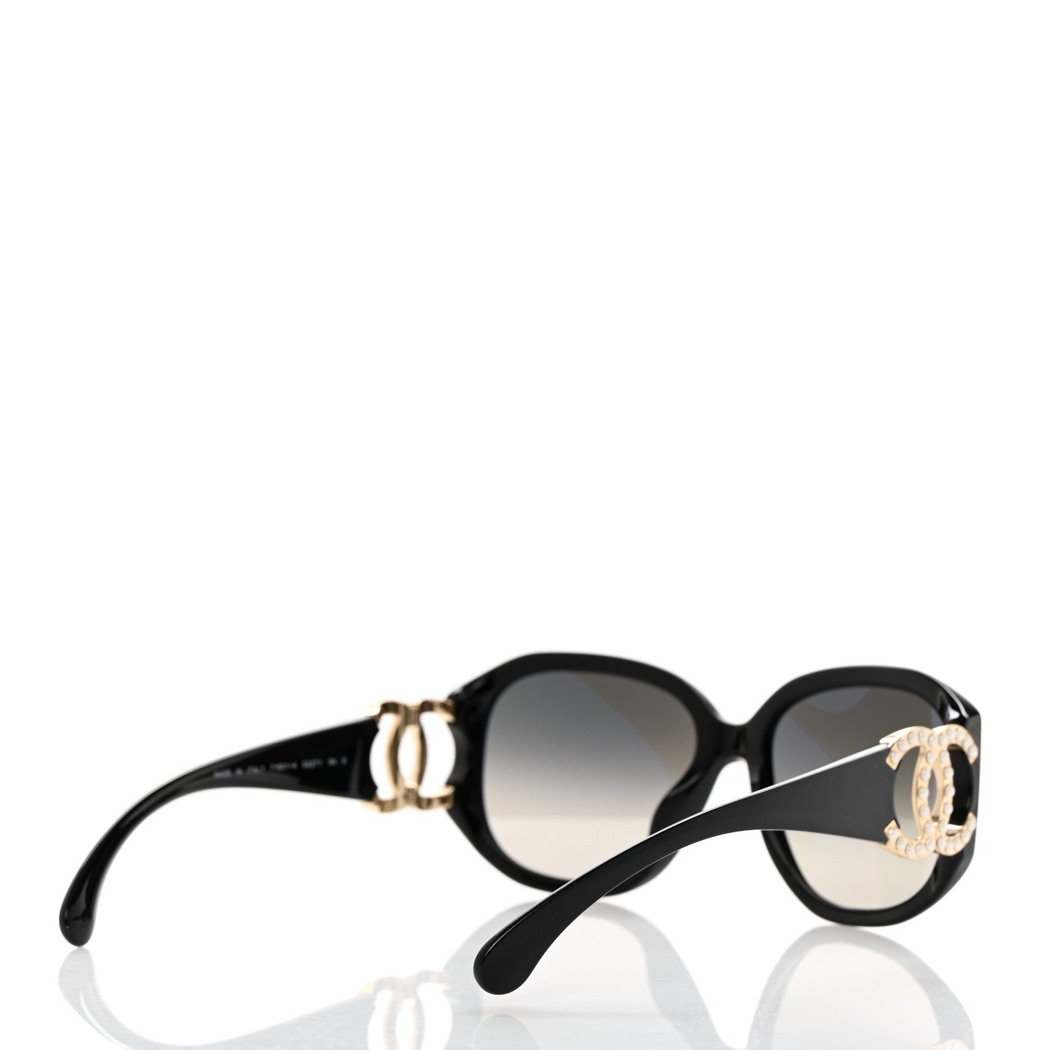 Chanel Acetate Pearl CC Square Sunglasses 71501-A Black 4 of 8