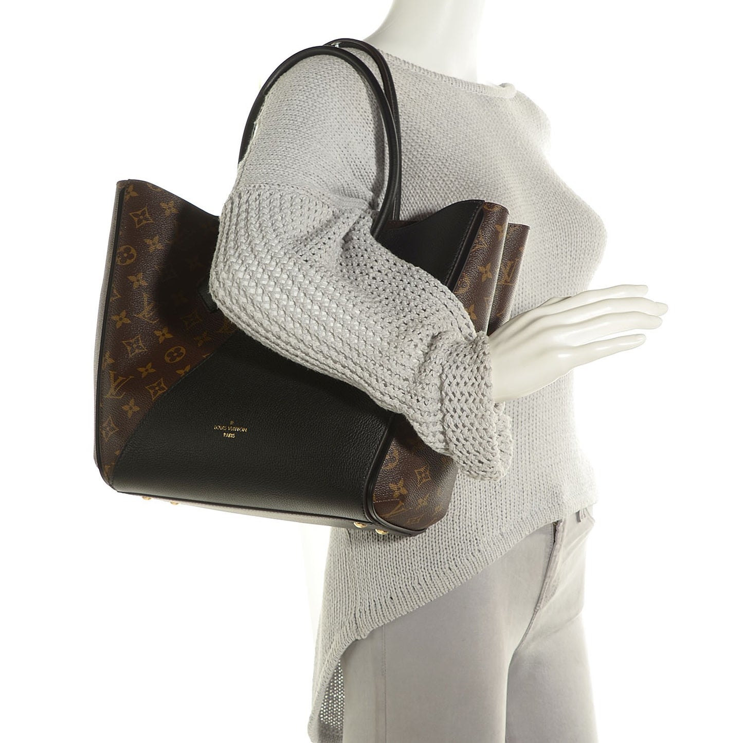 Calfskin Monogram Kimono Tote Black