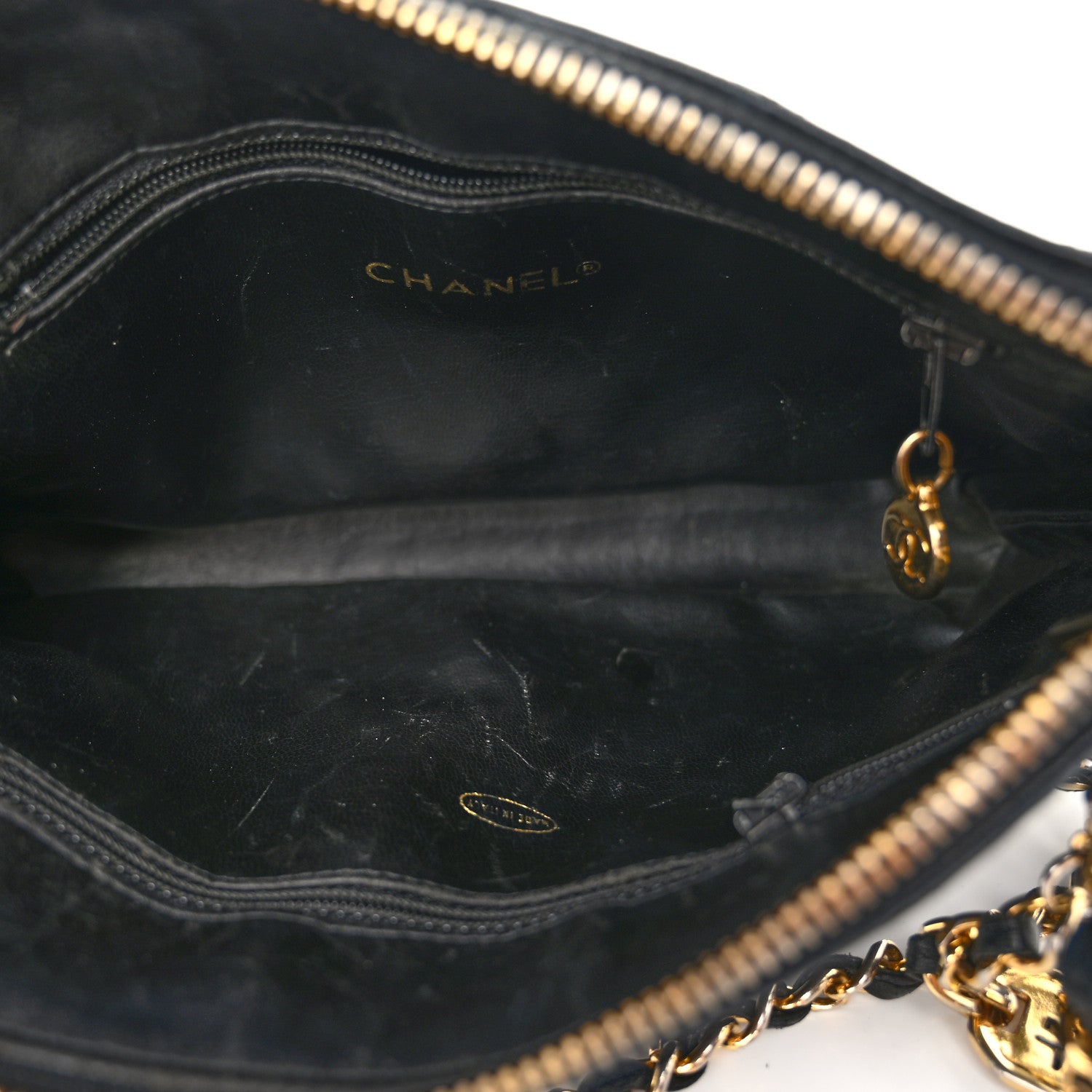 Chanel Lambskin Quilted CC Tote Black 5 of 10