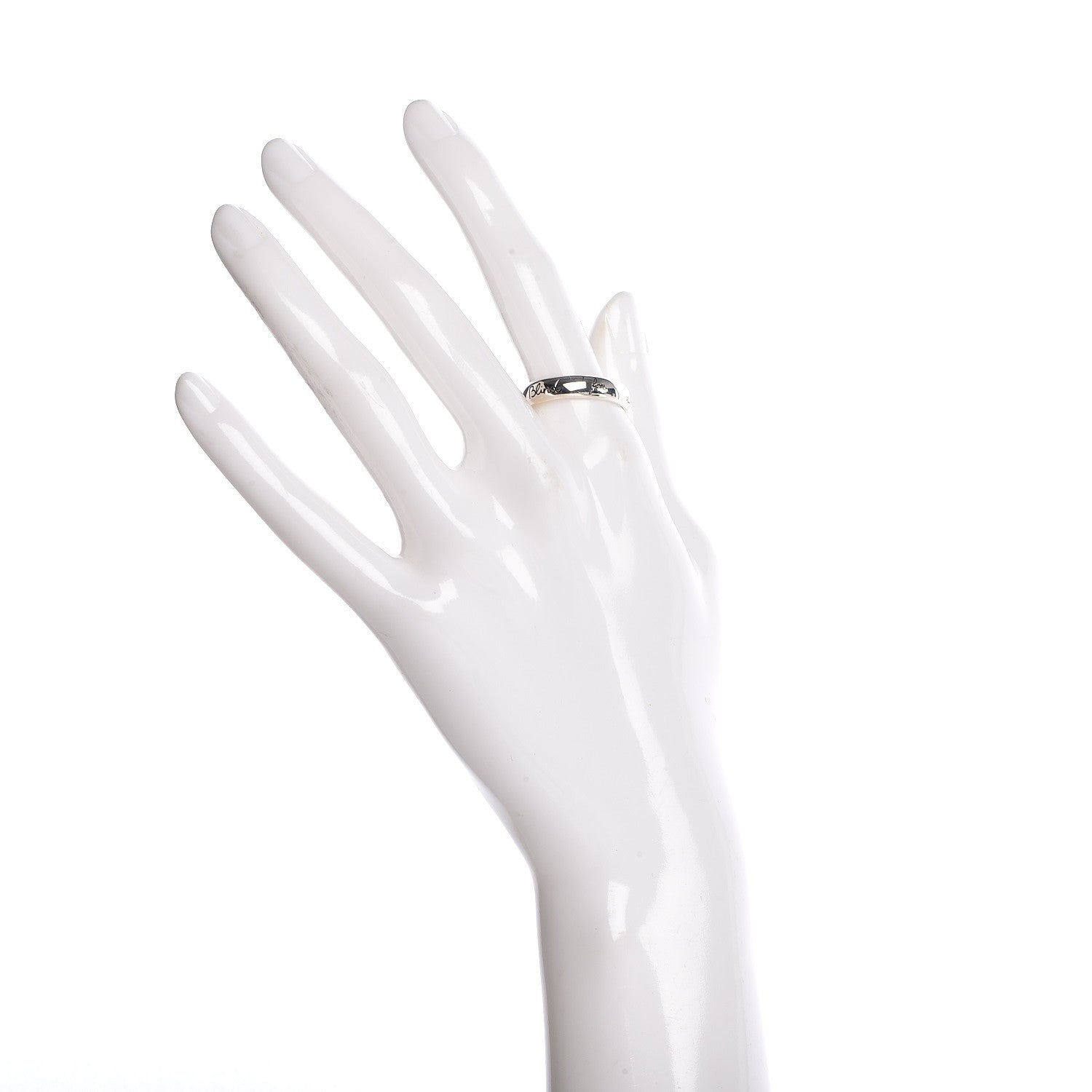 Gucci Sterling Silver Blind for Love Band Ring 61 9.5 2 of 6
