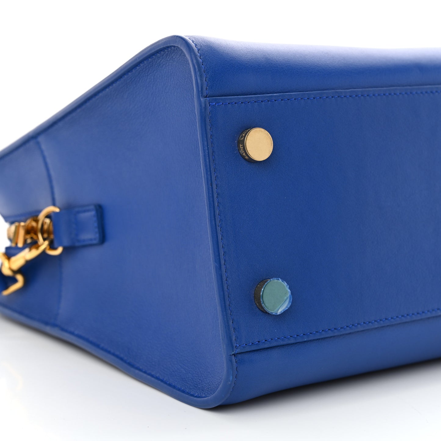 Calfskin Small Monogram Cabas Blue Majorelle