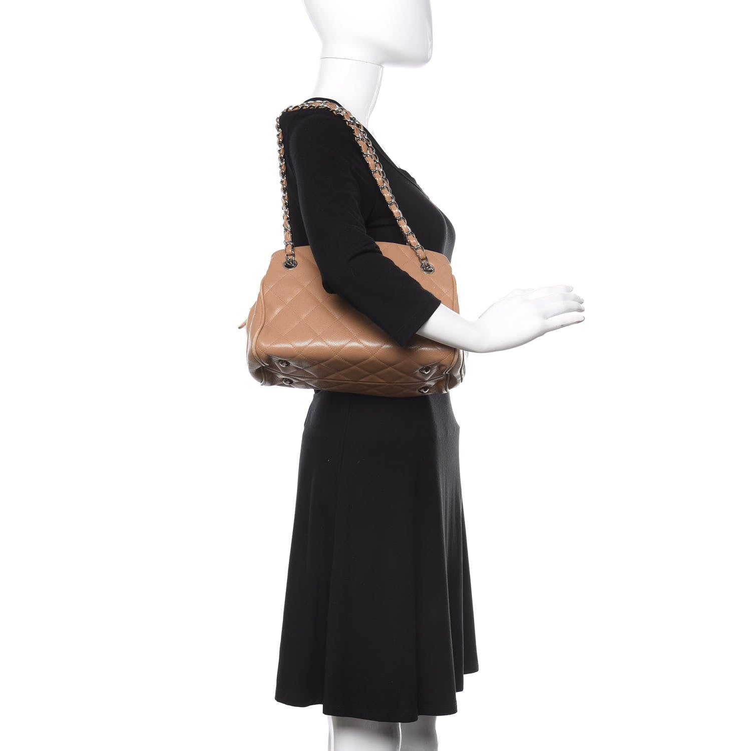 Chanel Caviar Quilted Tote Beige 2 of 16