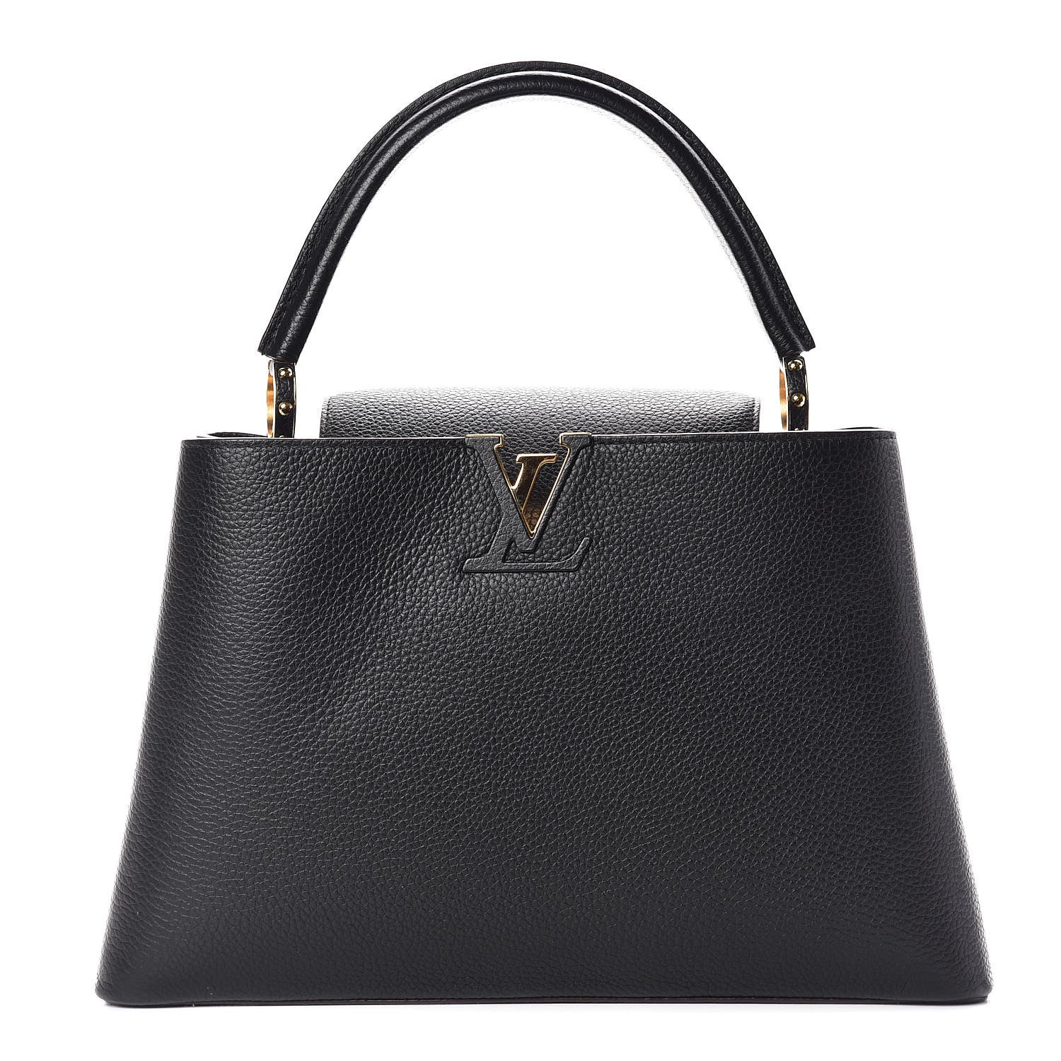 Louis Vuitton Taurillon Capucines MM Black 1 of 10