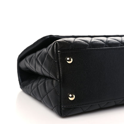 Chanel Caviar Quilted Small Coco Handle Flap Black 8 of 10