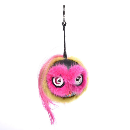 Fendi Mink Goat Fur Nappa QuTweet Coolibri Bag Bug Charm Verde Acido Fuxia Multicolor Black 1 of 6