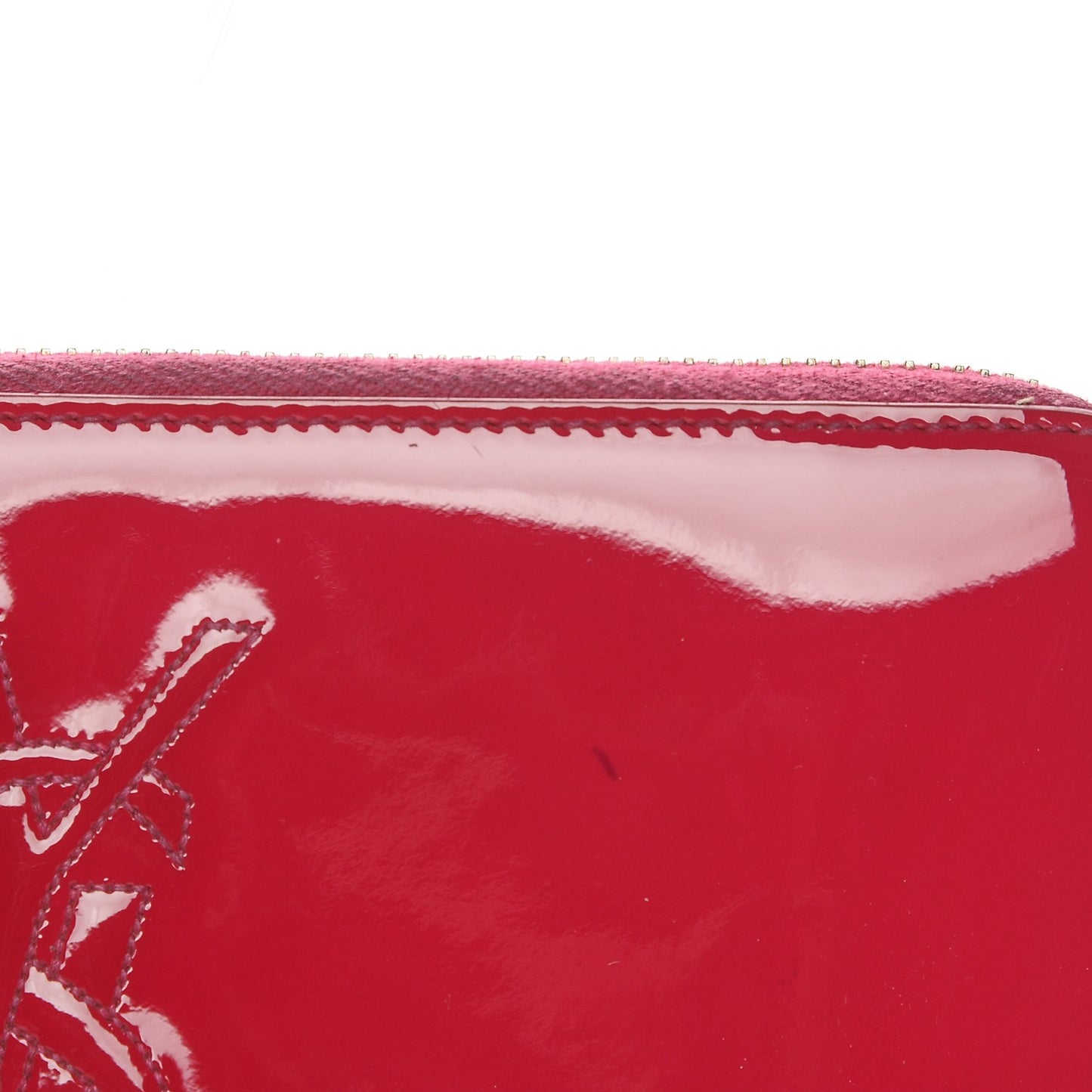 Patent Belle De Jour Zip Around Wallet Fuchsia