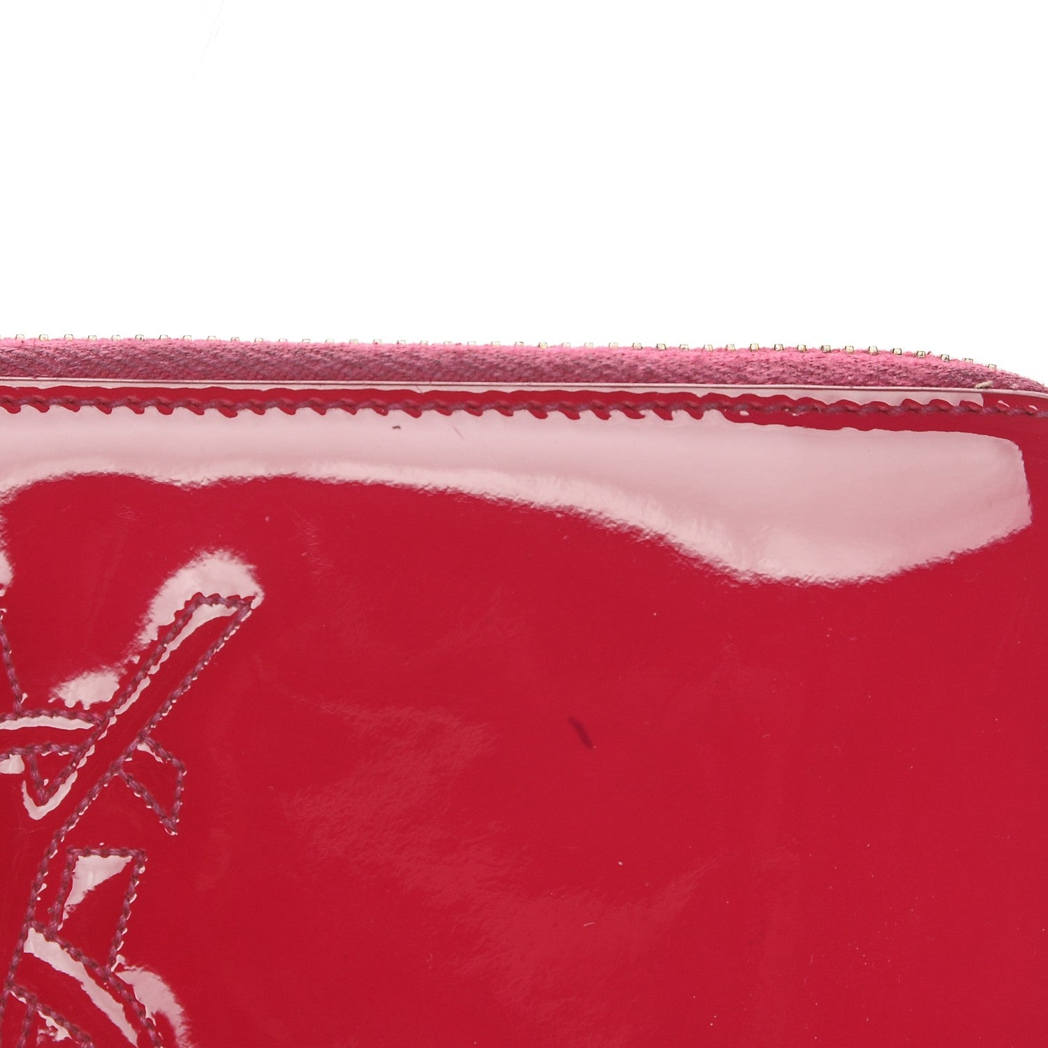 Saint Laurent Patent Belle De Jour Zip Around Wallet Fuchsia 7 of 11